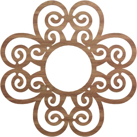 Ekena Millwork Cohen Wood Fretwork Pierced Ceiling Medallion, Walnut, 28"OD x 9 5/8"ID x 3/8"T CMWP28X28X0375COWA